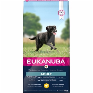 15 kg Eukanuba Hundefutter - Adult Large Breed für Hunde über 25 kg mit Huhn