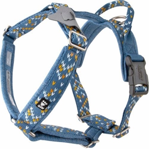 Hurtta Razzle-Dazzle Y - Hundegeschirr von 63 bis 80 cm in Brustumfang blau