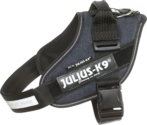 Julius K9 IDC - Hundegeschirr - Brustumfang 58 bis 76 cm dunkel Jeans Größe Medium