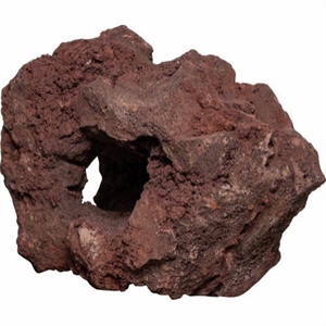 Lavahöhle für Aquarien 3 Löcher Mittel 2 kg - rot