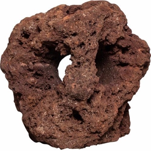 Lavahöhle mit 3 Löchern für Aquarien - 700 g - rot