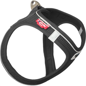 Curli Air-Mesh Hundegeschirr mit magnetischem schnalle 2XS - Brustumfang 30 - 35 cm - schwarz