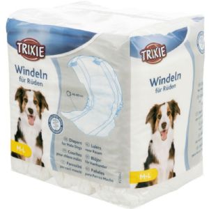 12 Stck. Trixie Windeln für männlicher Hund Medium - Large Taillenumfang 46 - 60 cm