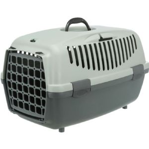 Trixie Be Eco Hunde- und Katzentransportbox Capri 1 48 x 31 x 32 cm grau und grau-grün