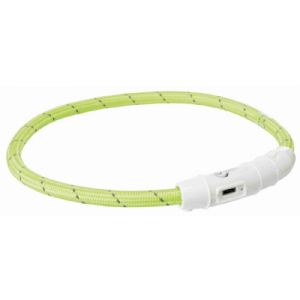 Trixie Flash Leuchtring USB für kleine Hunde 35 cm grün